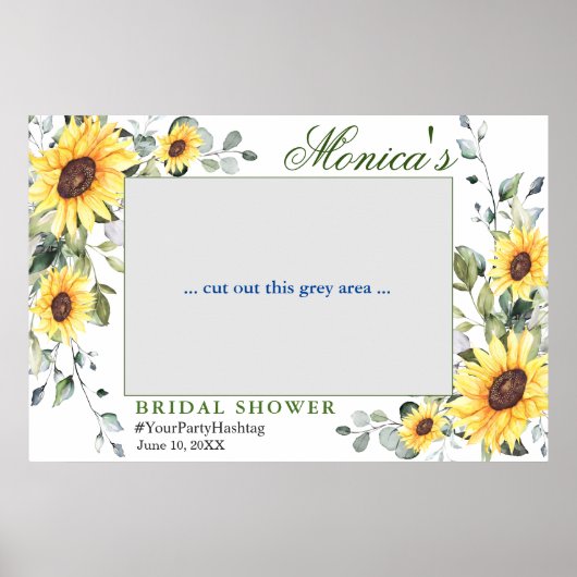 Poster Aquarelle Eucalyptus Fête des mariées photo Prop (Devant)