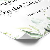 Poster Aquarelle Eucalyptus Fête des mariées verte Bienve (Coin)