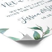 Poster Aquarelle Eucalyptus Mariage Cérémonie Siège (Coin)