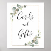 Poster aquarelle eucalyptus mariages cartes & cadeaux sig (Devant)