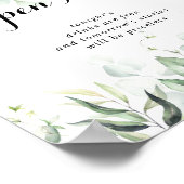 Poster Aquarelle Eucalyptus Verdure Mariage Open Bar (Coin)