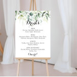 Poster Aquarelle Eucalyptus Vert Mariage Boissons Menu<br><div class="desc">Cette affiche à la carte de boissons mariage de l'eucalyptus à l'aquarelle est parfaite pour un mariage rustique. Cette conception artistique présente un feuillage vert d'eucalyptus dessiné à la main,  aquarelle,  inspirant la beauté naturelle.</div>