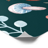 Poster Aquarelle Fairy Forest Motif pour enfants (Coin)