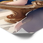 Poster Aquarelle Fairytale Bébé Blanche neige (Coin)