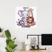 Poster Aquarelle famille d'animaux sauvages#6 (Bureau à domicile)