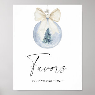 Poster Aquarelle faveurs nuptiales s'il vous plaît prendr