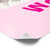 Poster Aquarelle fée fleurie typographie princesse rose (Coin)