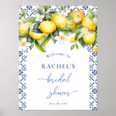 Poster Aquarelle Fête des mariées méditerranéenne Bienven (Devant)