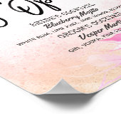 Poster Aquarelle Feuille Mariage Le bar est ouvert Menu b (Coin)