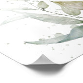Poster aquarelle feuille verdure mariage signe de bienven (Coin)