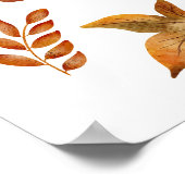 Poster Aquarelle Feuilles en chute (Coin)