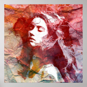 Poster Aquarelle fille - Oser aimer