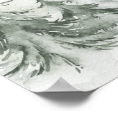 Poster Aquarelle Fir Trees hiver, Noël (Coin)