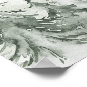 Poster Aquarelle Fir Trees Mariage d'hiver (Coin)