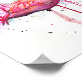 Poster aquarelle flamingo (Coin)