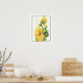 Poster Aquarelle Fleur de tournesol Vous êtes Sunshine (Cuisine)