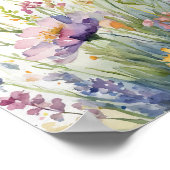 Poster Aquarelle Fleur Pastel (Coin)