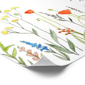 Poster Aquarelle fleur sauvage (Coin)