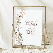 Poster Aquarelle Fleur sauvage douche Combien de baisers 