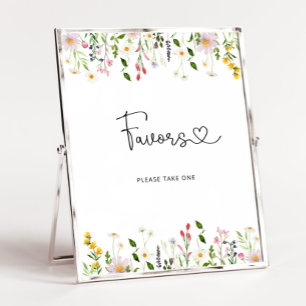 Poster Aquarelle fleur sauvage minimaliste Faveurs