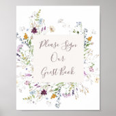 Poster Aquarelle fleur sauvage S'il vous plaît signer not (Devant)
