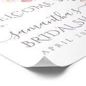 Poster Aquarelle Fleur Sauvage Violette Mariage de Printe (Coin)