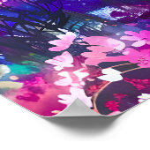 Poster Aquarelle fleur sauvage Wonderland (Coin)