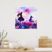 Poster Aquarelle fleur sauvage Wonderland (Cuisine)