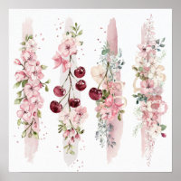 Aquarelle Fleurie de Cerisier en Fleur