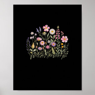Poster Aquarelle Fleuriste Anti Trump Démocrate Président