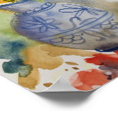 Poster Aquarelle fleurs modernes (Coin)