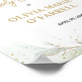 Poster Aquarelle Fleurs Roses Bienvenue À La Première Com (Coin)