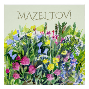 Poster Aquarelle fleurs sauvages