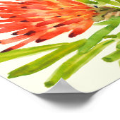 Poster Aquarelle Fleurs tropicales (Coin)