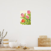 Poster Aquarelle Fleurs tropicales (Cuisine)