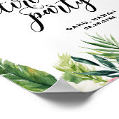 Poster Aquarelle Fleurs tropicales Accueil Retraite (Coin)