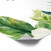 Poster Aquarelle Fleurs tropicales Fête des mariées Bienv (Coin)