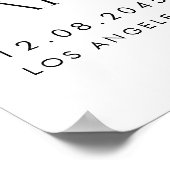 Poster Aquarelle Fleurs tropicales Partie de graduation (Coin)