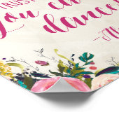 Poster Aquarelle Floral Faites-moi confiance vous pouvez  (Coin)