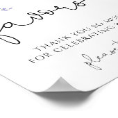 Poster Aquarelle Floral Fleur sauvage douche nuptiale Fav (Coin)