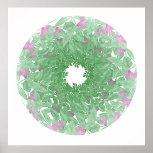 Poster Aquarelle Floral Mandala