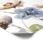 Poster Aquarelle Floral Mariage (Coin)