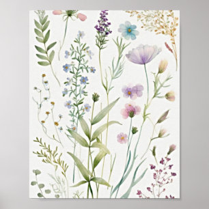 Poster Aquarelle florale
