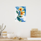 Poster Aquarelle florale (Cuisine)