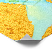 Poster aquarelle florale Abstraite (Coin)