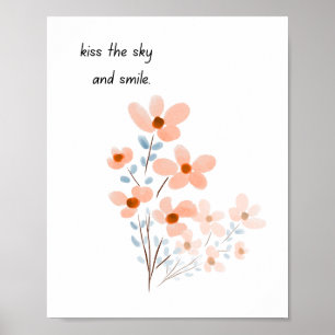 Poster Aquarelle Florale avec devis