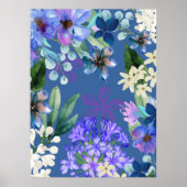 Poster aquarelle florale feuillage botanique vert (Devant)