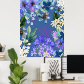 Poster aquarelle florale feuillage botanique vert (Bureau à domicile)