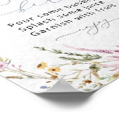 Poster Aquarelle Florale Fleur sauvage Maman-osa Bar Post (Coin)