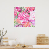 Poster Aquarelle Florale Imprimer (Cuisine)